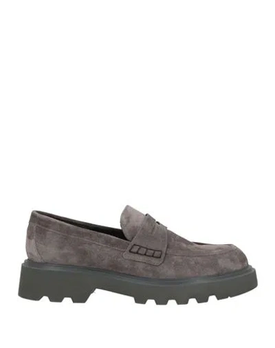 Frau Woman Loafers Grey Size 5 Leather In Gray