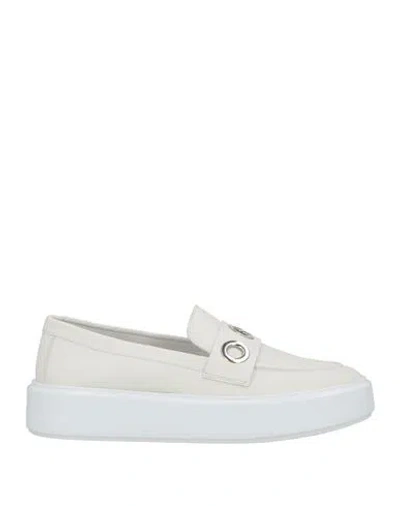 Frau Woman Loafers Ivory Size 5 Leather In Multi