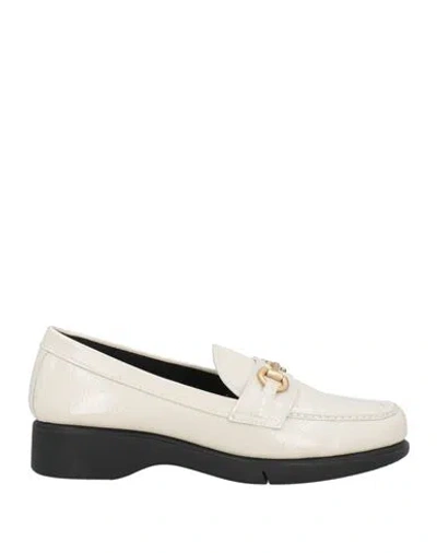 Frau Woman Loafers Light Grey Size 11 Leather