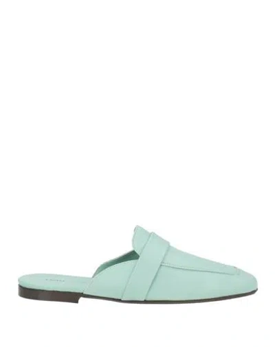 Frau Woman Mules & Clogs Turquoise Size 7 Leather In Blue