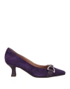 Frau Woman Pumps Purple Size 10 Leather