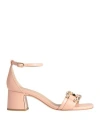 Frau Woman Sandals Blush Size 7 Leather In Pink