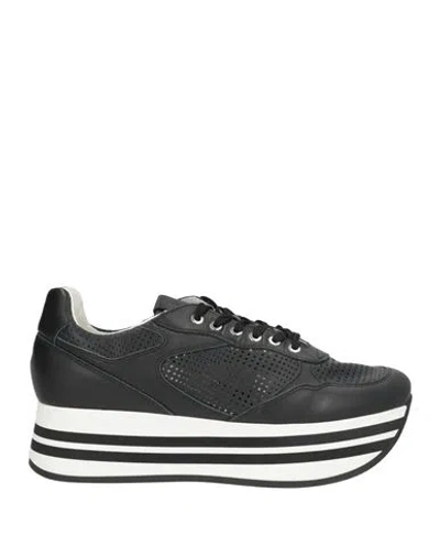 Frau Woman Sneakers Black Size 8 Soft Leather In Brown