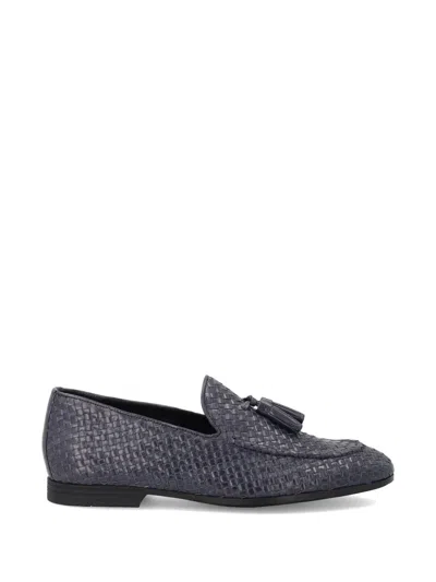 Frau Woven Tassel Loafers In Blue