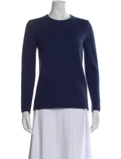Pre-owned Frauenschuh Cashmere Crew Neck Sweater In Blue