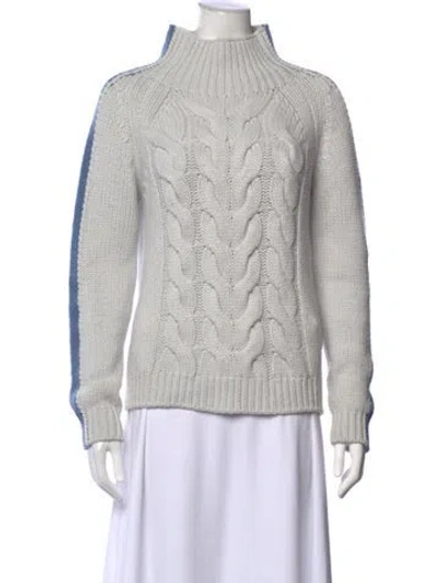 Pre-owned Frauenschuh Cashmere Mock Neck Sweater In Gray