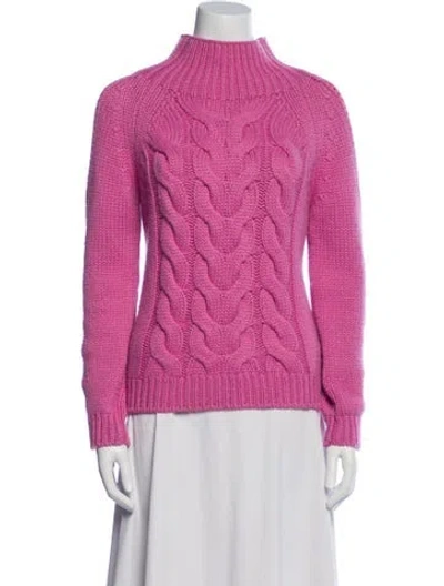 Pre-owned Frauenschuh Cashmere Mock Neck Sweater In Pink