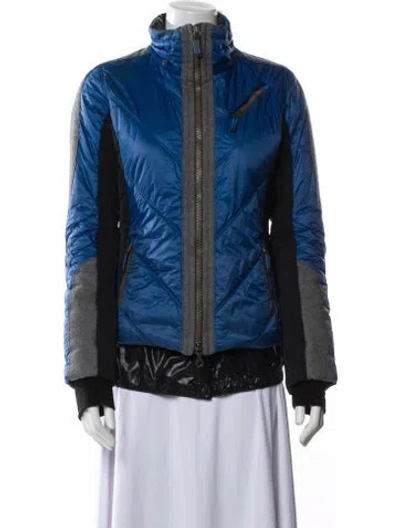 Pre-owned Frauenschuh Colorblock Pattern Jacket In Blue