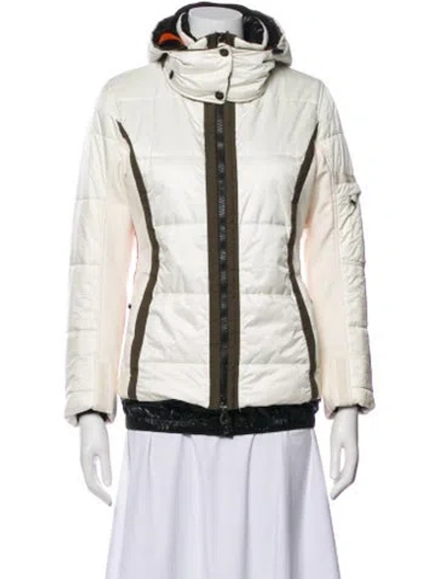 Pre-owned Frauenschuh Colorblock Pattern Jacket In White