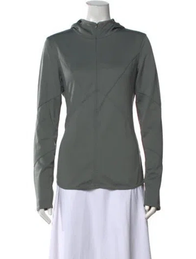 Pre-owned Frauenschuh Crew Neck Long Sleeve Hoodie In Green