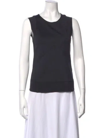 Pre-owned Frauenschuh Crew Neck Sleeveless Top In Gray