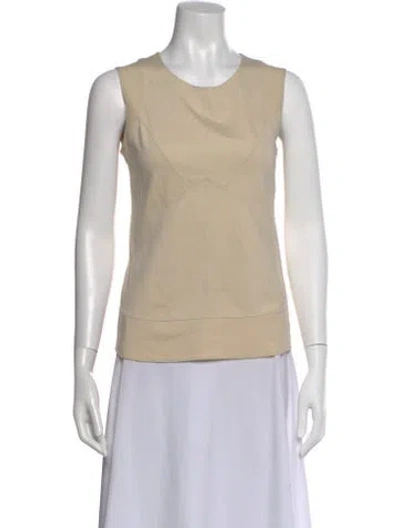 Pre-owned Frauenschuh Crew Neck Sleeveless Top In Neutral