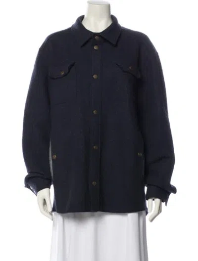 Pre-owned Frauenschuh Merino Wool Jacket In Blue