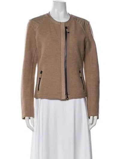 Pre-owned Frauenschuh Merino Wool Jacket In Brown