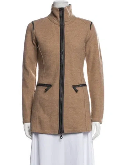 Pre-owned Frauenschuh Merino Wool Jacket In Brown