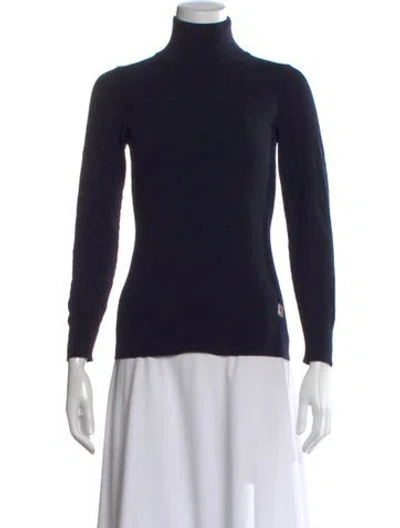 Pre-owned Frauenschuh Merino Wool Turtleneck Sweater In Blue