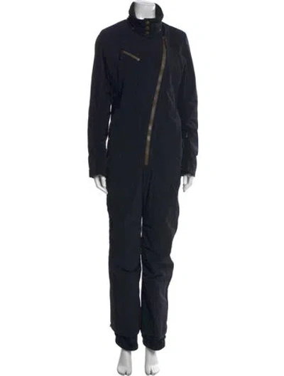 Pre-owned Frauenschuh Mock Neck Jumpsuit In Black