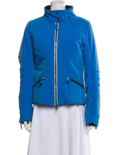 Pre-owned Frauenschuh Nylon Biker Jacket In Blue