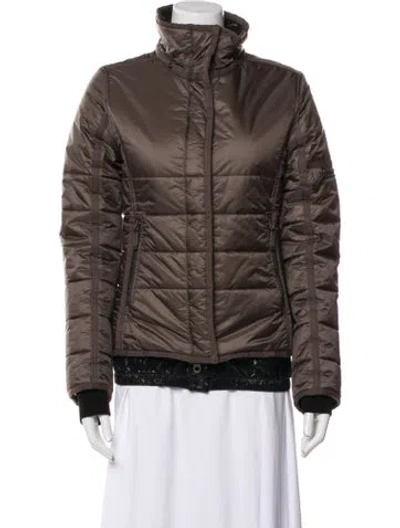 Pre-owned Frauenschuh Nylon Bomber Jacket In Brown