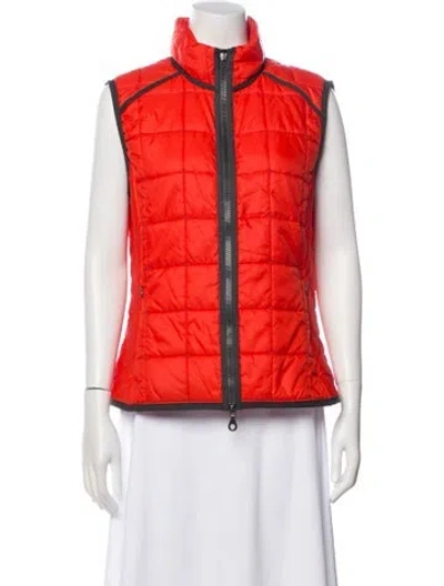 Pre-owned Frauenschuh Nylon Striped Vest In Orange