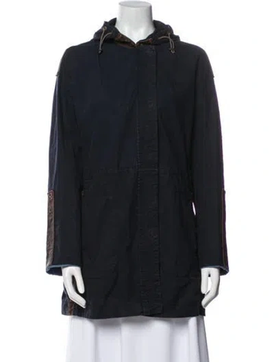 Pre-owned Frauenschuh Plaid Print Jacket In Blue