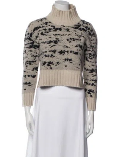 Pre-owned Frauenschuh Printed Turtleneck Sweater In Neutral