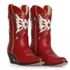 Fraulein Boot Company Women's Red / White / Silver Red Thunderbird Cowboy Boot With Metallic Accents In Red/white/silver