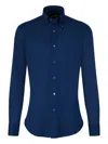Fray Button-down Cotton Shirt In Blue