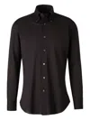 Fray Button-fastening Shirt In Black