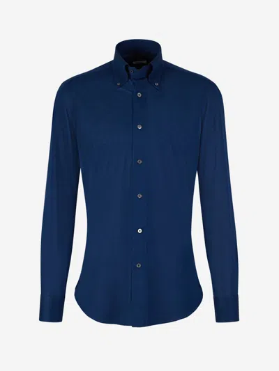 Fray Camisa Algodón Piqué In Blue