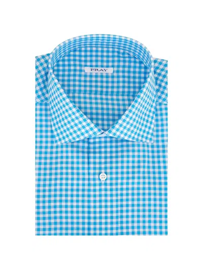 Fray Checked Shirt In Blue