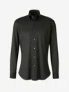Fray Cotton Shirt In Dark Green