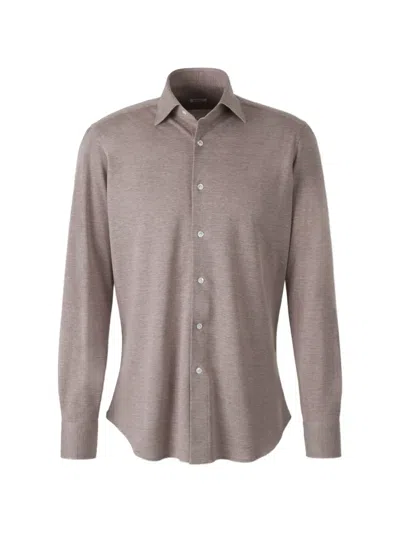Fray Gabriel Spread-collar Shirt In Neutral