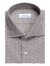 Fray Gingham Buttoned Shirt In Neutral