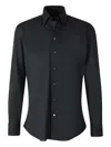 Fray Long-sleeve Button-down Shirt In Grau