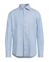 Fray Man Shirt Azure Size 17 Cotton In Blue