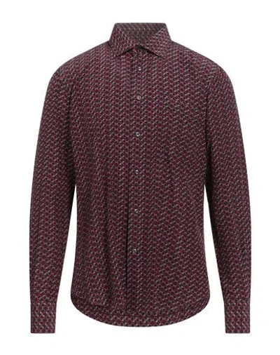 Fray Man Shirt Midnight Blue Size 4 Silk In Multi
