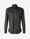 Fray Cotton Shirt In Dark Green
