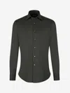 Fray Cotton Shirt In Dark Green