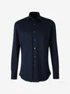 Fray Sleek Button-up Shirt In Navy Blue