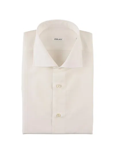 Fray Spread-collar Button-up Shirt In Brown