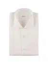 Fray Spread-collar Button-up Shirt In Multi
