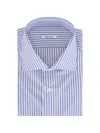 Fray Striped-pattern Shirt In Brown