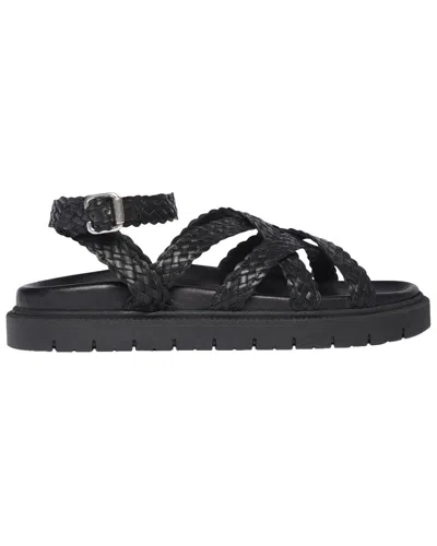 Freda Salvador Glen Leather Sandal In Black