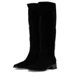 Fräda Salvador Freda Salvador Rita Boots Women's Black Suede Square Toe Knee-high Jobb1304 In Black