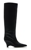 Fräda Salvador Mariah Leather Knee Boots In Black