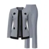 Freak Vault Grey Noir Trim Suit Set In Gray