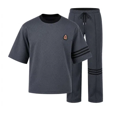 Freak Vault Men's Grey / Black Zeeluxe Casual Set In Grey/black