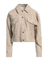 Freaky Nation Woman Jacket Beige Size Xl Soft Leather In Beige
