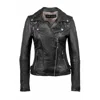 Freaky Nation Women's Black Leather Biker Jacket